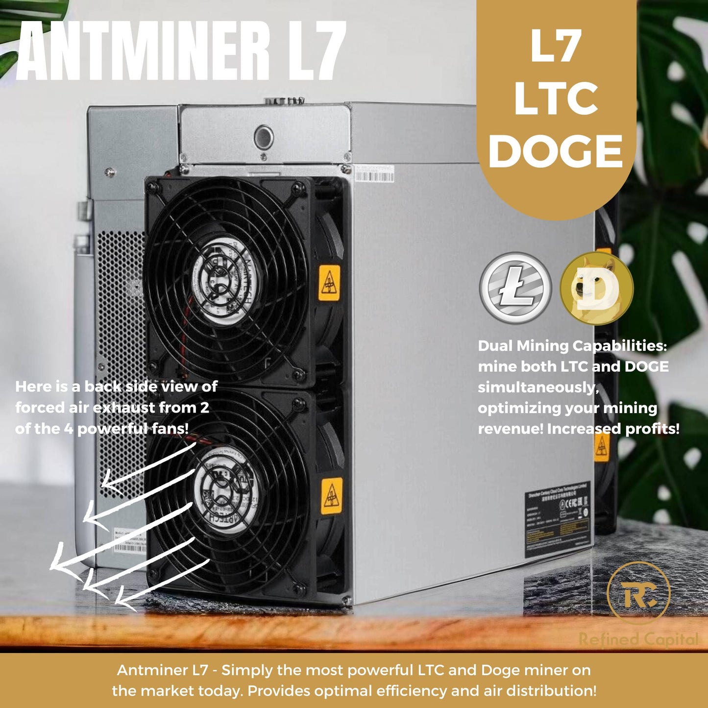 Antminer L7 LTC and DOGE Scrypt Miner