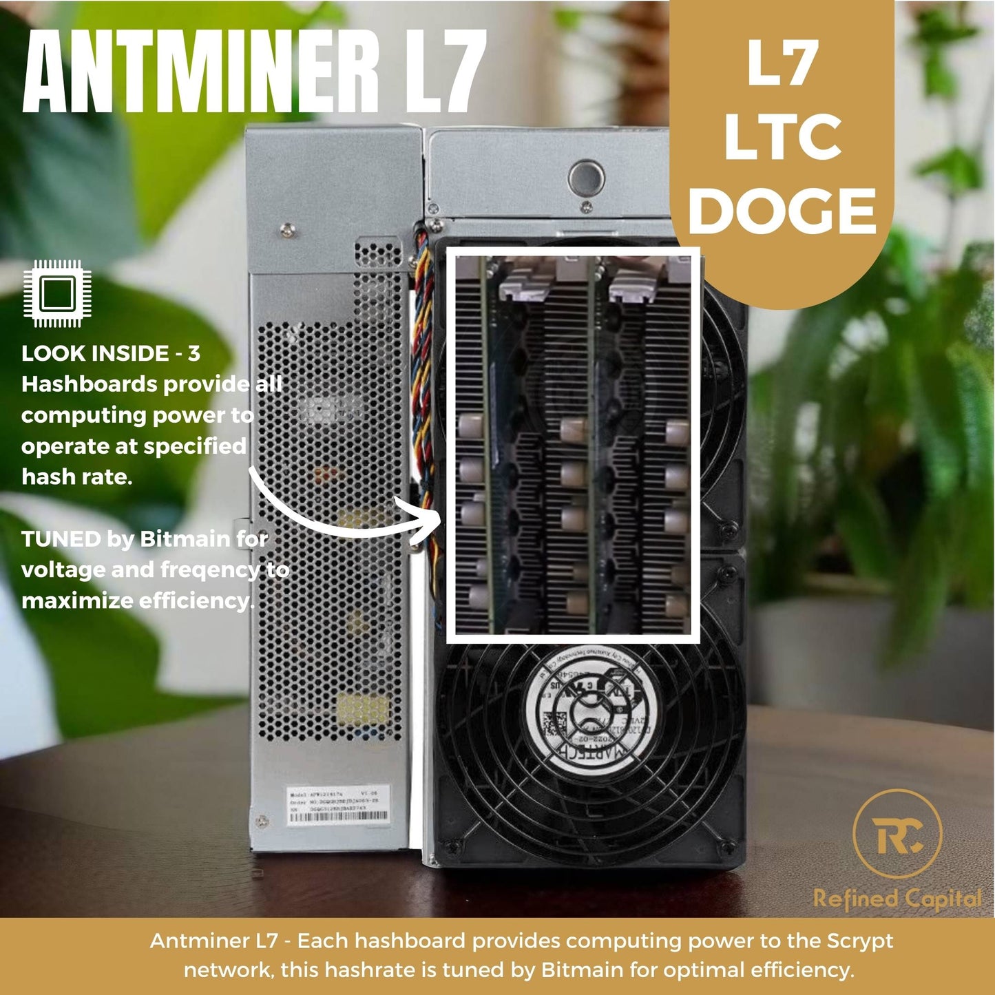 Antminer L7 LTC and DOGE Scrypt Miner